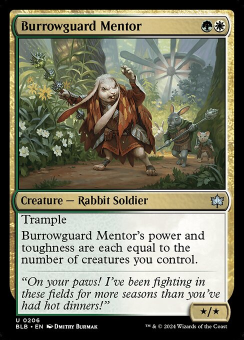 Burrowguard Mentor highlighted card art