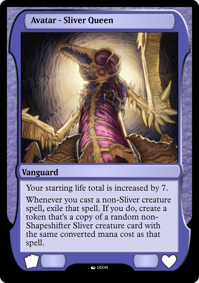 Sliver Queen Avatar highlighted card art