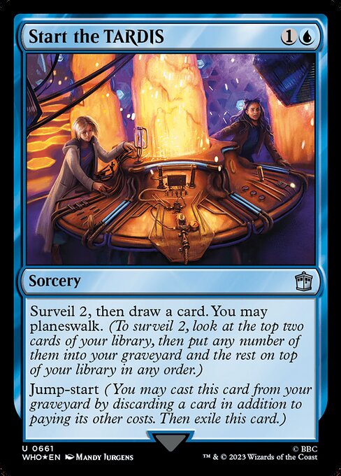 Start the TARDIS highlighted card art
