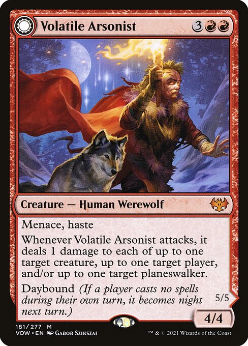 Volatile Arsonist // Dire-Strain Anarchist from Innistrad: Crimson Vow
