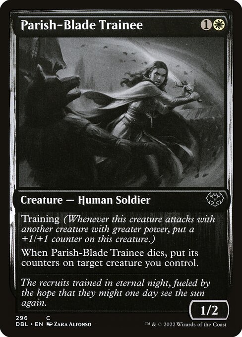 Parish-Blade Trainee highlighted card art