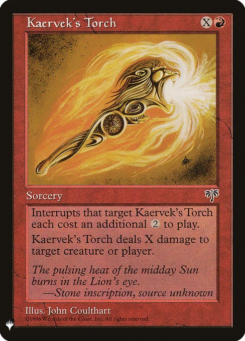 Kaervek's Torch highlighted card art