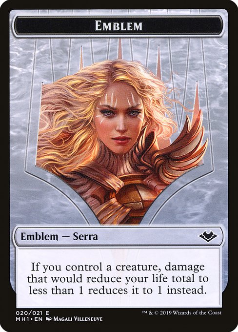Serra the Benevolent Emblem highlighted card art