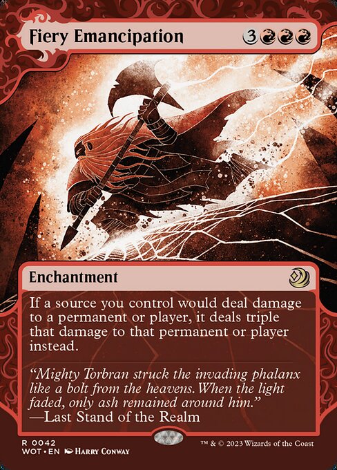 Fiery Emancipation highlighted card art