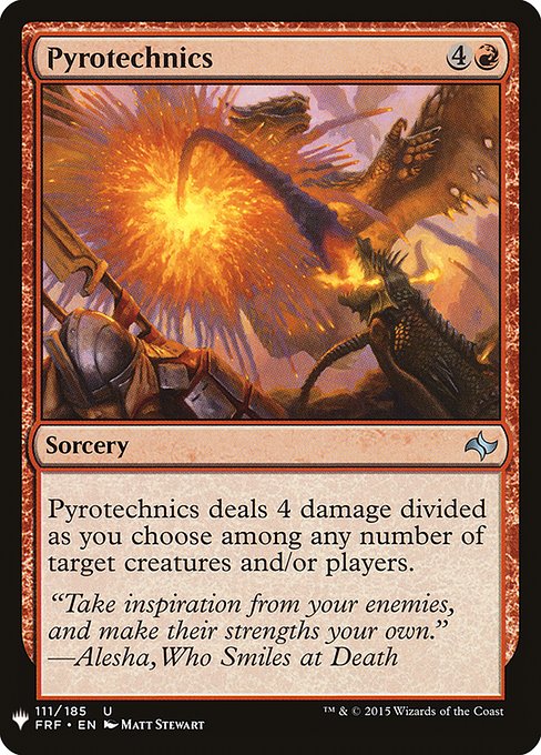 Pyrotechnics highlighted card art