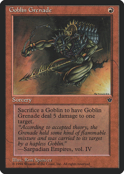 Goblin Grenade from Fallen Empires