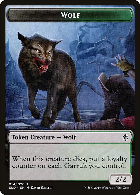 Wolf from Throne of Eldraine Tokens