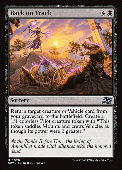Back on Track highlighted card art
