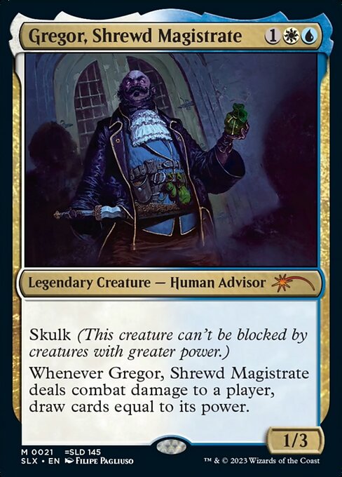 Gregor, Shrewd Magistrate highlighted card art