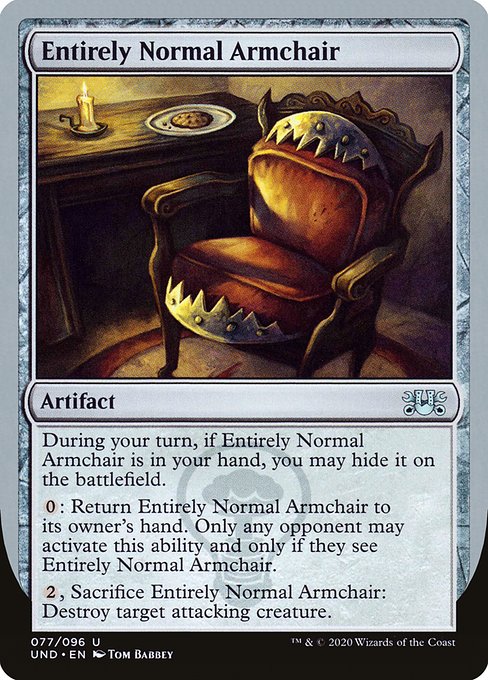 Entirely Normal Armchair highlighted card art