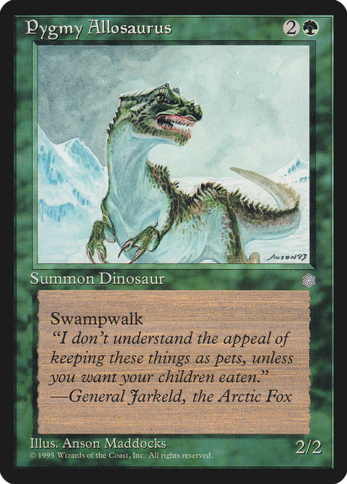 Pygmy Allosaurus highlighted card art