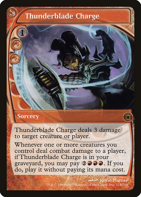 Thunderblade Charge highlighted card art