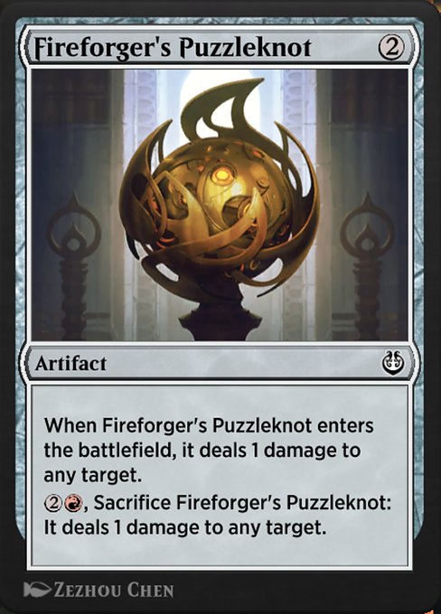 Fireforger's Puzzleknot highlighted card art