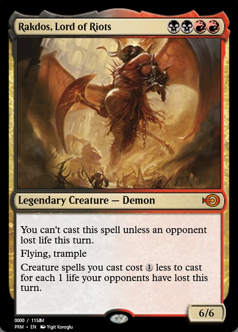 Rakdos, Lord of Riots from Magic Online Promos