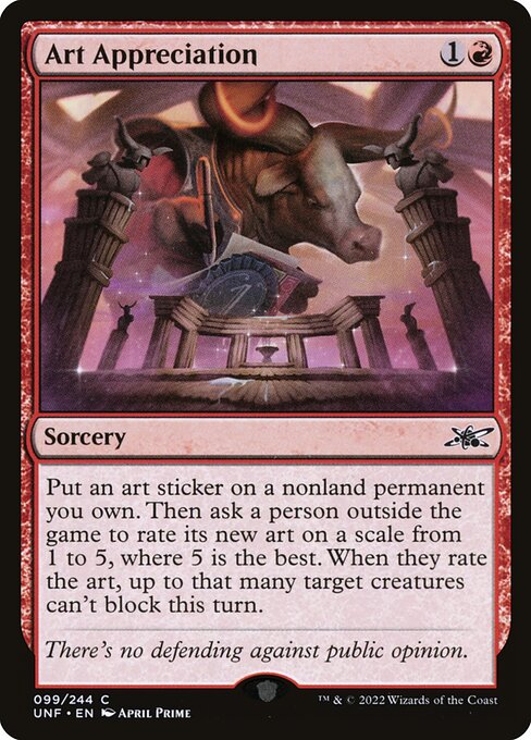 Art Appreciation highlighted card art
