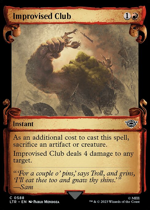 Improvised Club highlighted card art