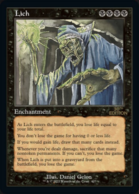 Lich highlighted card art