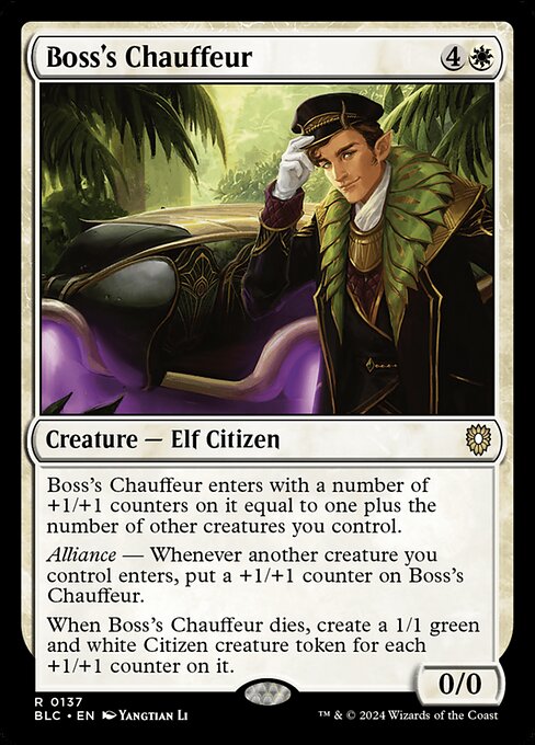 Boss's Chauffeur from Bloomburrow Commander