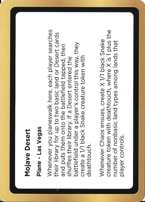Mojave Desert highlighted card art