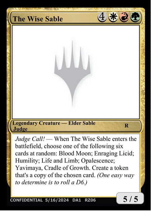 The Wise Sable highlighted card art