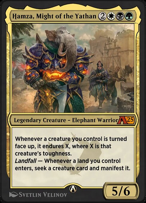 Hamza, Might of the Yathan highlighted card art