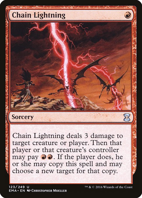 Chain Lightning from Eternal Masters