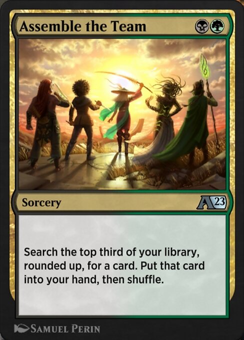 Assemble the Team highlighted card art