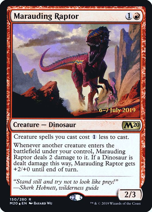 Marauding Raptor from Core Set 2020 Promos