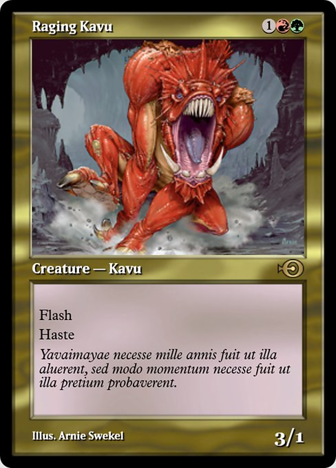 Raging Kavu highlighted card art