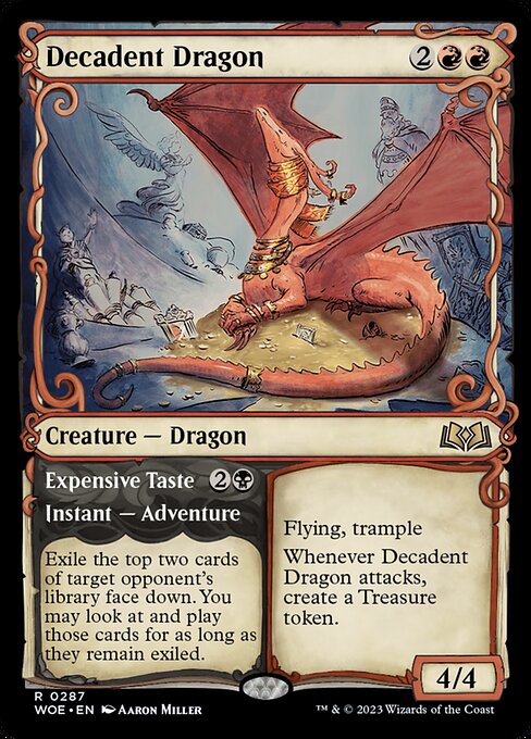 Decadent Dragon // Expensive Taste from Wilds of Eldraine