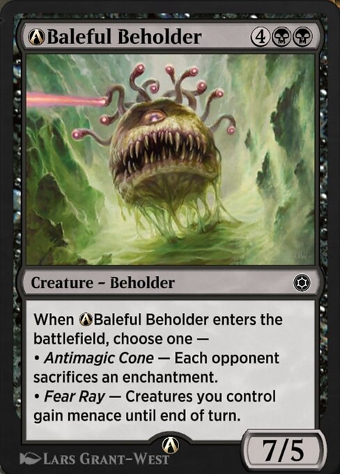 A-Baleful Beholder highlighted card art