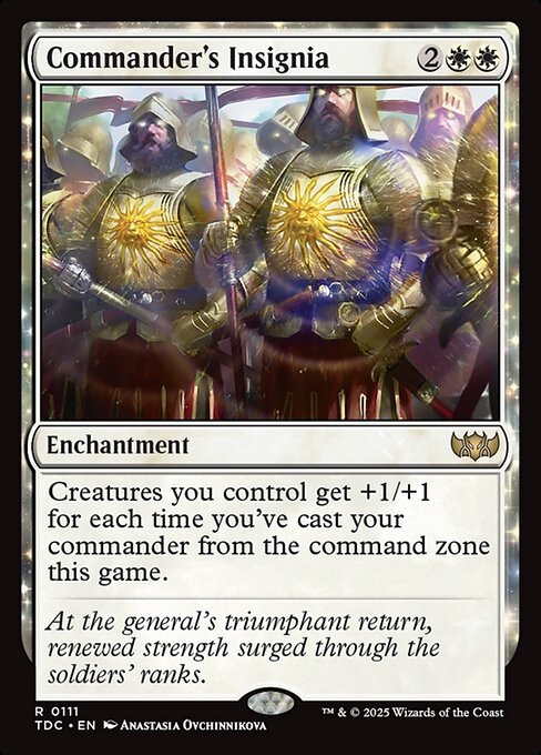 Commander's Insignia highlighted card art