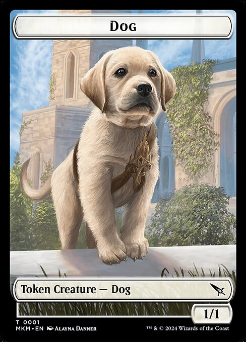 Dog from Murders at Karlov Manor Tokens