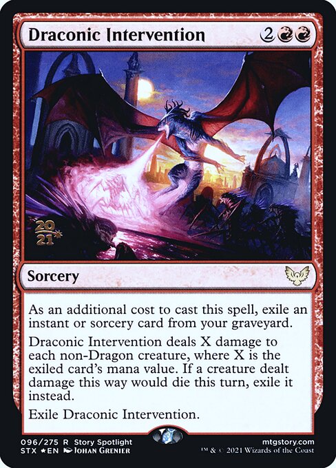 Draconic Intervention from Strixhaven: School of Mages Promos