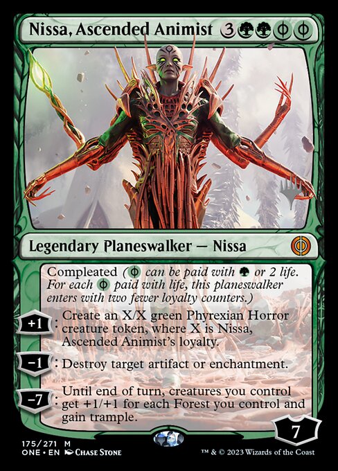 Nissa, Ascended Animist from Phyrexia: All Will Be One Promos