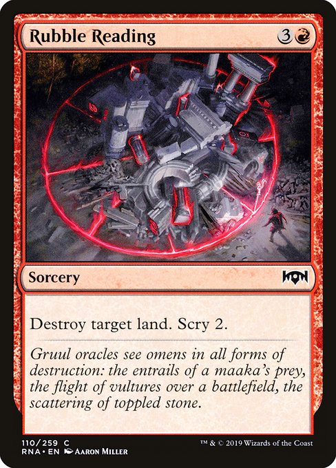 Rubble Reading highlighted card art
