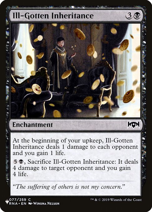 Ill-Gotten Inheritance highlighted card art