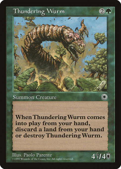 Thundering Wurm highlighted card art