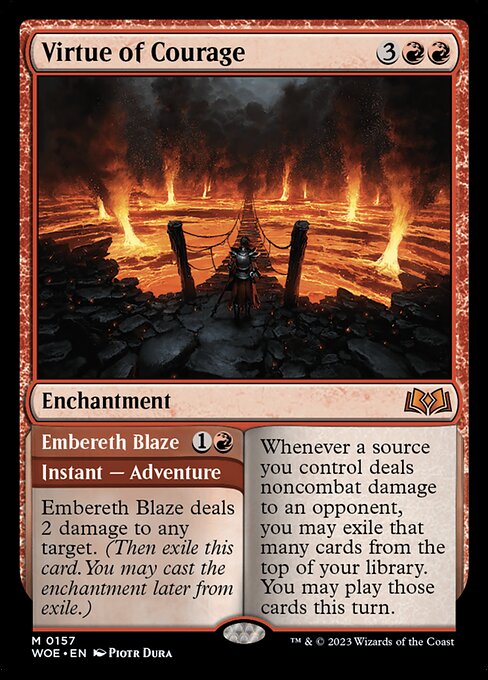 Virtue of Courage // Embereth Blaze from Wilds of Eldraine