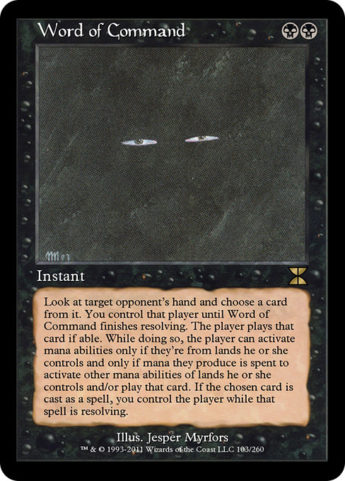 Word of Command from Masters Edition IV