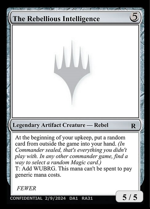 The Rebellious Intelligence highlighted card art