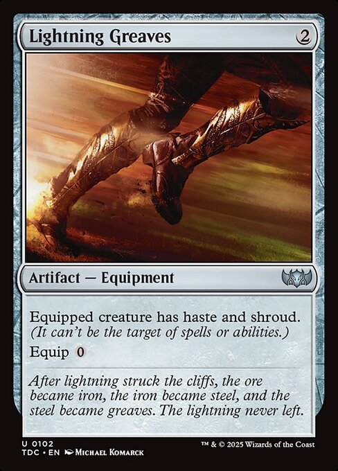Lightning Greaves from Tarkir: Dragonstorm Commander