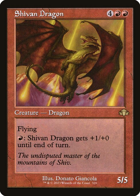 Shivan Dragon from Dominaria Remastered
