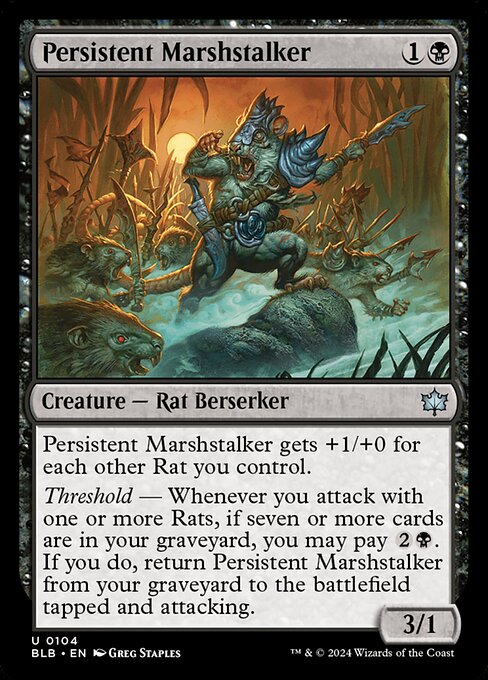 Persistent Marshstalker highlighted card art