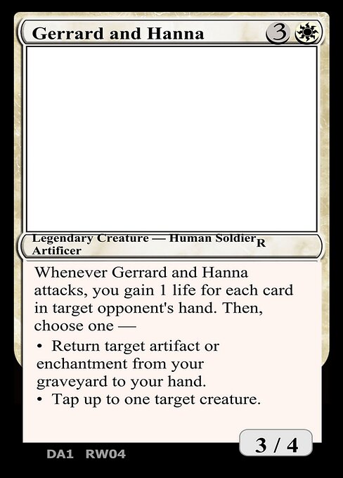 Gerrard and Hanna highlighted card art