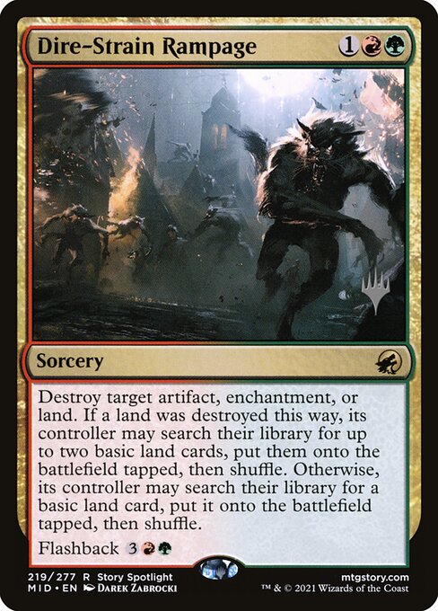 Dire-Strain Rampage from Innistrad: Midnight Hunt Promos