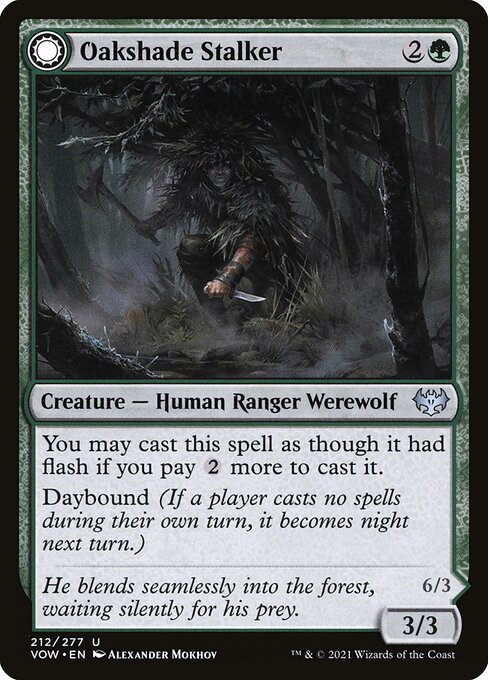Oakshade Stalker // Moonlit Ambusher from Innistrad: Crimson Vow