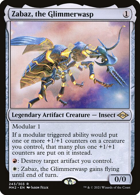 Zabaz, the Glimmerwasp from Modern Horizons 2