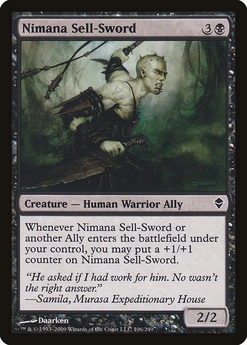 Nimana Sell-Sword highlighted card art