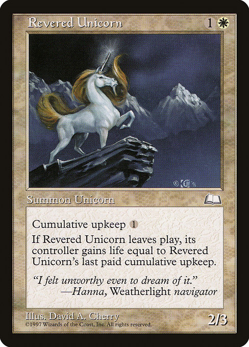 Revered Unicorn highlighted card art